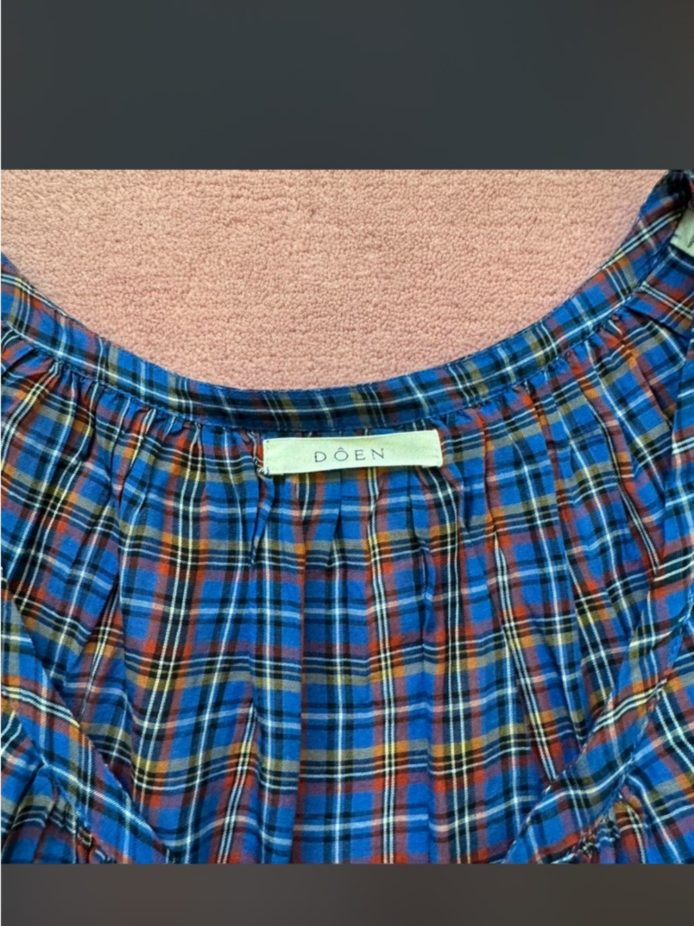 Doen roselle blouse French plaid - Picture 4 of 4